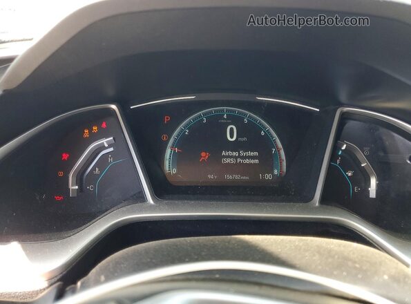 2HGFC2F74HH577950 2017 HONDA CIVIC Gray Вид щитка приладів