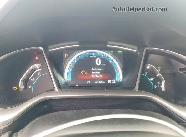 2HGFC2F74KH035643 2019 HONDA CIVIC Серый Вид щитка приборов