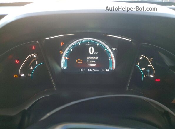 2HGFC2F76GH572649 2016 HONDA CIVIC Gray Instrument cluster view