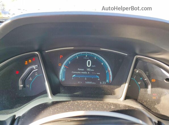 2HGFC2F76HH513554 2017 HONDA CIVIC Blue Вид щитка приладів