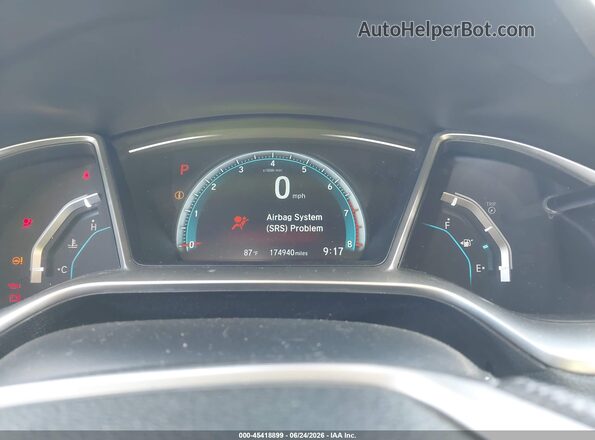 2HGFC2F76JH501281 2018 HONDA CIVIC Gray Vista de los asientos traseros