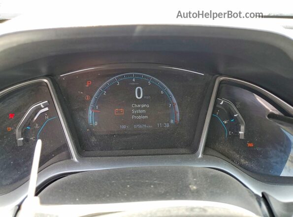 2HGFC2F76JH572982 2018 HONDA CIVIC Синий Вид щитка приборов