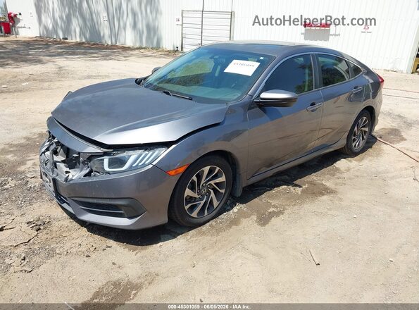 2HGFC2F77GH545749 2016 HONDA CIVIC Gray Առջևի ձախ երեք քառորդ տեսարան