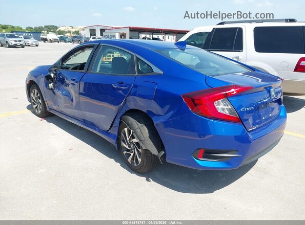 2HGFC2F77JH603981 2018 HONDA CIVIC Blue Հետևի ձախ