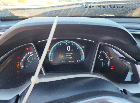 2HGFC2F78GH504305 2016 HONDA CIVIC Charcoal Вид щитка приладів