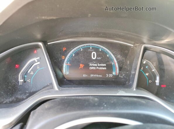 2HGFC2F79JH574290 2018 HONDA CIVIC White Vista del cuadro de instrumentos