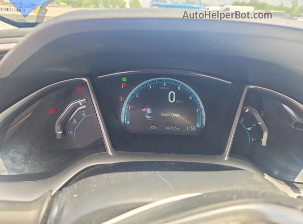 2HGFC2F7XGH034911 2016 HONDA CIVIC Blue Instrument cluster view