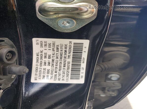 2HGFC2F7XGH571651 2016 HONDA CIVIC Black Вид підкапотного простору