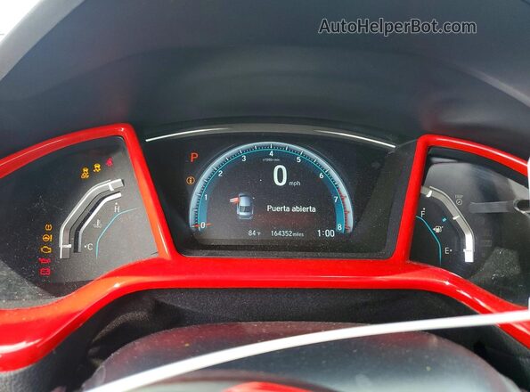 2HGFC2F7XGH571651 2016 HONDA CIVIC Black Вид щитка приладів