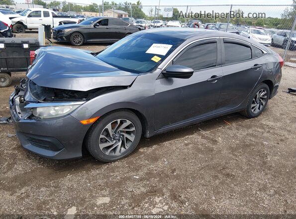 2HGFC2F7XJH525017 2018 HONDA CIVIC Gray Vista tres cuartos delantera izquierda