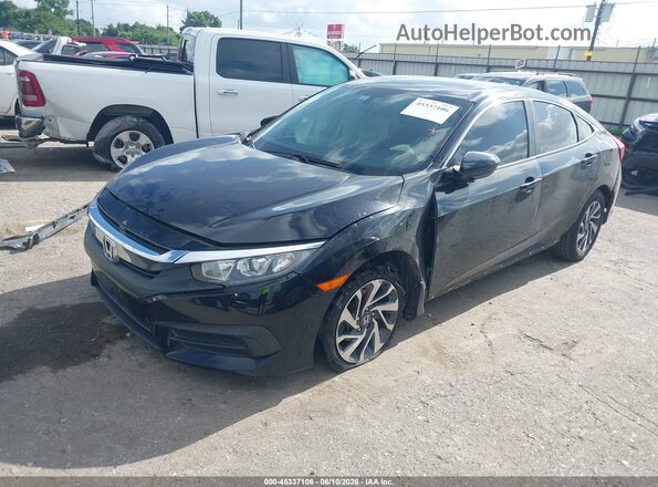 2HGFC2F7XJH562682 2018 HONDA CIVIC Black წინა მარცხენა ხედი სამი მეოთხედიდან