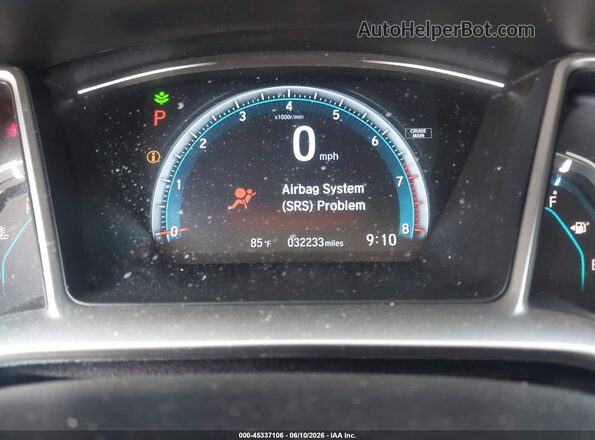 2HGFC2F7XJH562682 2018 HONDA CIVIC Black უკანა სავარძლების ხედი