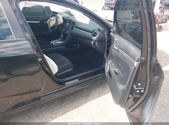 2HGFC2F7XJH562682 2018 HONDA CIVIC Black წინა სალონის ხედი