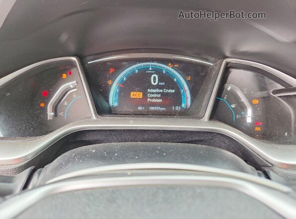 2HGFC2F80JH526119 2018 HONDA CIVIC Белый Вид щитка приборов