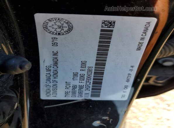 2HGFC2F80KH029816 2019 HONDA CIVIC Черный 