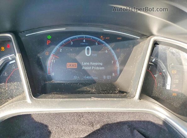 2HGFC2F80KH508978 2019 HONDA CIVIC White Вид щитка приладів