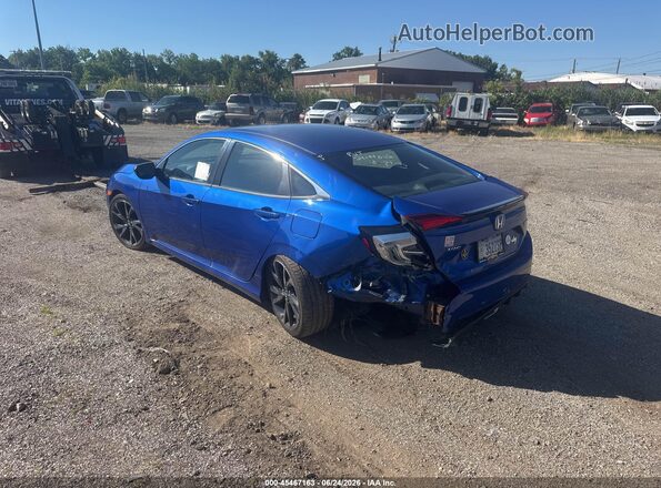 2HGFC2F80KH513601 2019 HONDA CIVIC Blue Rear left