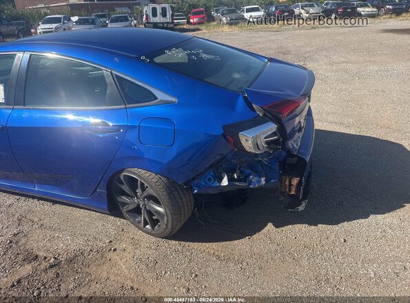 2HGFC2F80KH513601 2019 HONDA CIVIC Blue Front view