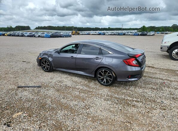 2HGFC2F80KH556710 2019 HONDA CIVIC Gray Rear left