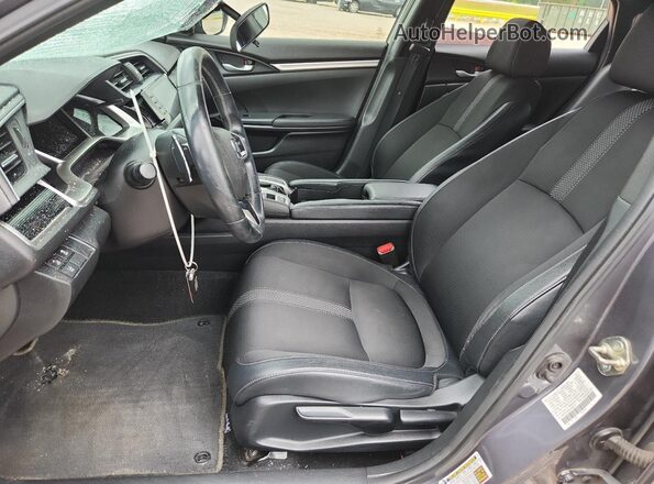 2HGFC2F80KH556710 2019 HONDA CIVIC Gray Front interior view
