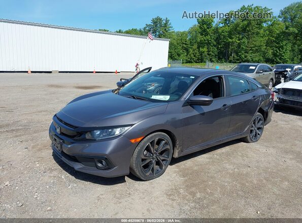 2HGFC2F80LH503135 2020 HONDA CIVIC Gray Przód lewy
