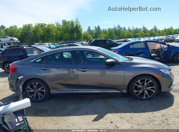 2HGFC2F80LH503135 2020 HONDA CIVIC Gray Widok wnętrza z tyłu