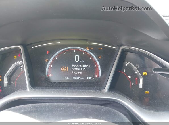 2HGFC2F80LH503135 2020 HONDA CIVIC Gray Widok tylnych siedzeń
