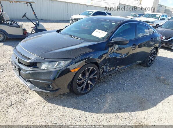 2HGFC2F80MH521684 2021 HONDA CIVIC Black Передня ліва чверть