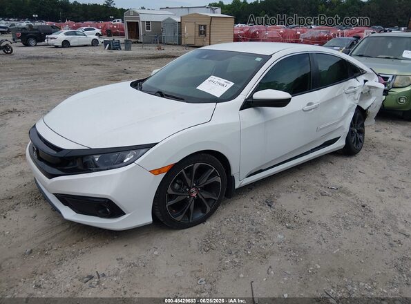2HGFC2F80MH523029 2021 HONDA CIVIC White წინა მარცხენა ხედი სამი მეოთხედიდან
