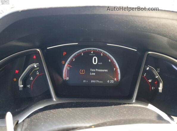 2HGFC2F80MH550408 2021 HONDA CIVIC Black Instrument cluster view