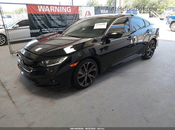 2HGFC2F80MH555866 2021 HONDA CIVIC Black Front left