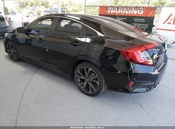2HGFC2F80MH555866 2021 HONDA CIVIC Black Rear left