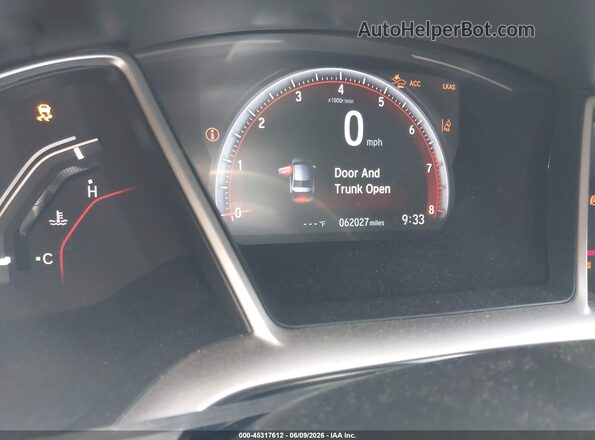 2HGFC2F81KH594575 2019 HONDA CIVIC Gray Вид задніх сидінь