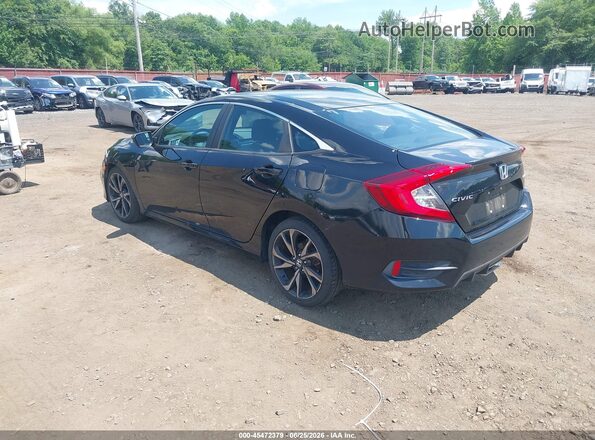 2HGFC2F81KH595029 2019 HONDA CIVIC Black Rear left