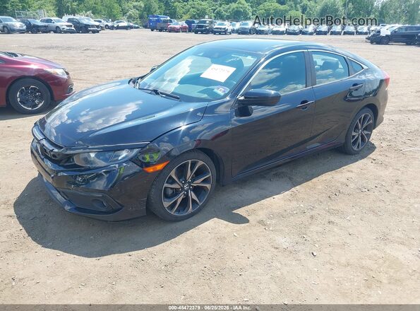 2HGFC2F81KH595029 2019 HONDA CIVIC Black Front left