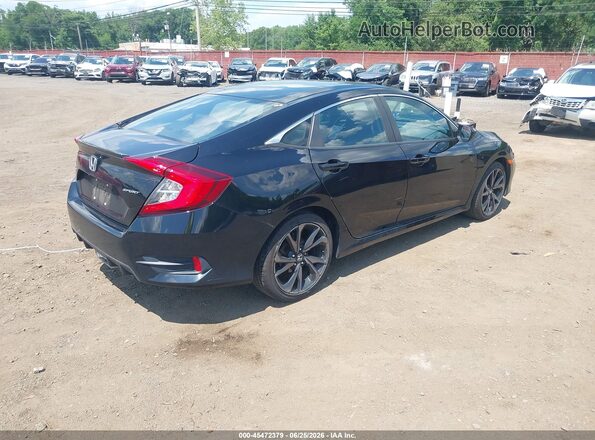2HGFC2F81KH595029 2019 HONDA CIVIC Black Rear right