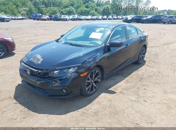 2HGFC2F81KH595029 2019 HONDA CIVIC Black Front view