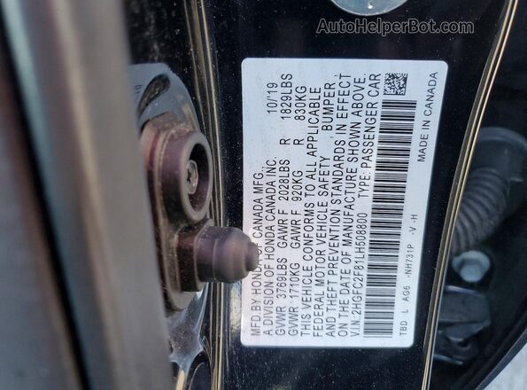 2HGFC2F81LH508800 2020 HONDA CIVIC Черный 