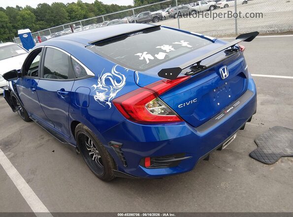 2HGFC2F81LH522826 2020 HONDA CIVIC Blue Задня ліва чверть