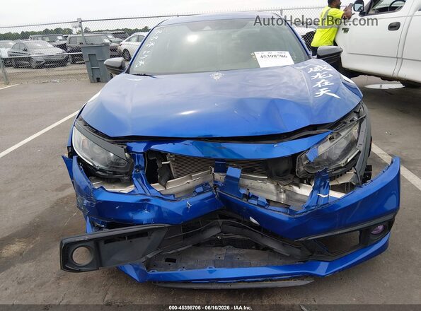 2HGFC2F81LH522826 2020 HONDA CIVIC Blue Вид щитка приладів