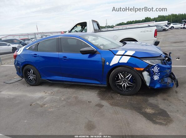 2HGFC2F81LH522826 2020 HONDA CIVIC Blue Вид задньої частини салону
