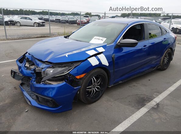 2HGFC2F81LH522826 2020 HONDA CIVIC Blue Передня ліва чверть