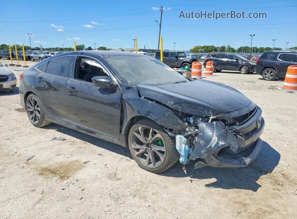 2HGFC2F81LH546091 2020 HONDA CIVIC Black Передня права чверть