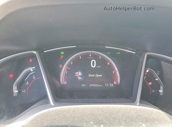 2HGFC2F81LH546091 2020 HONDA CIVIC Black Вид щитка приладів