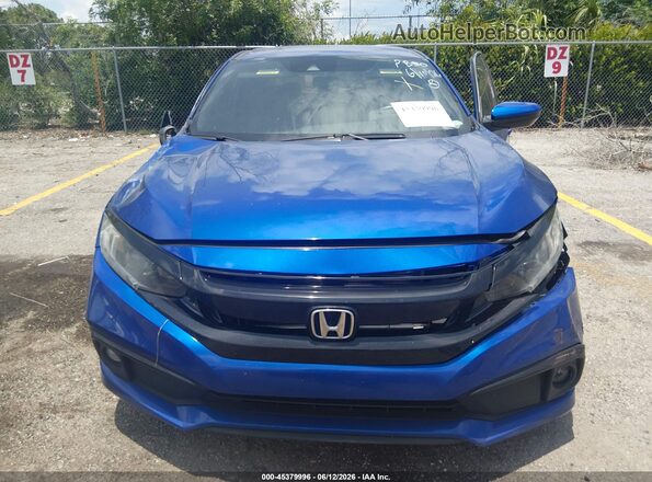 2HGFC2F81LH601669 2020 HONDA CIVIC Blue ხელსაწყოთა პანელის ხედი