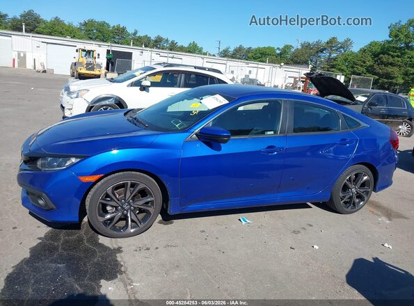 2HGFC2F81MH501279 2021 HONDA CIVIC Синий Панорамный вид салона 360°