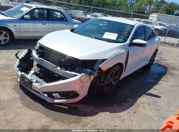 2HGFC2F81MH511861 2021 HONDA CIVIC White Առջևի ձախ երեք քառորդ տեսարան