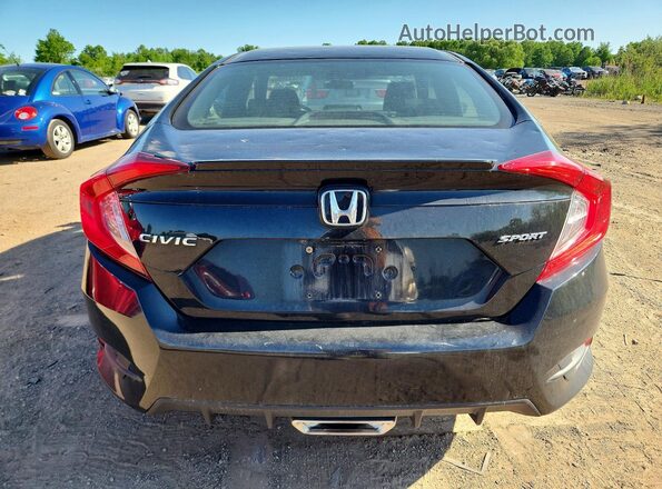 2HGFC2F81MH536808 2021 HONDA CIVIC Black Widok z tyłu