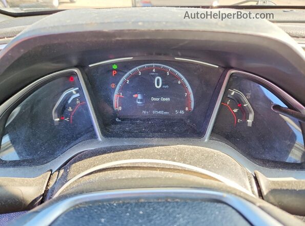 2HGFC2F81MH536808 2021 HONDA CIVIC Black Widok zestawu wskaźników
