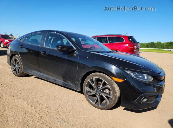 2HGFC2F81MH536808 2021 HONDA CIVIC Black Przód prawy